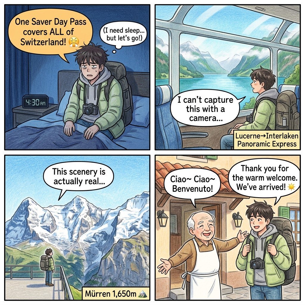 Switzerland Zurich Interlaken travel comic