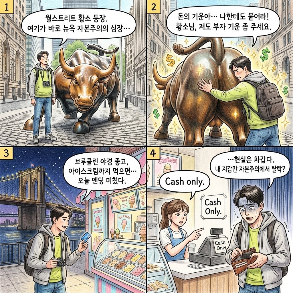 뉴욕 월스트리트 황소와 브루클린 아이스크림 에피소드 - New York Wall Street Bull and Brooklyn Ice Cream comic
